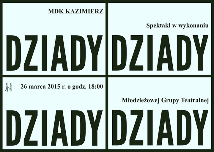 Spektakl teatralny „Dziady” w MDK Kazimierz