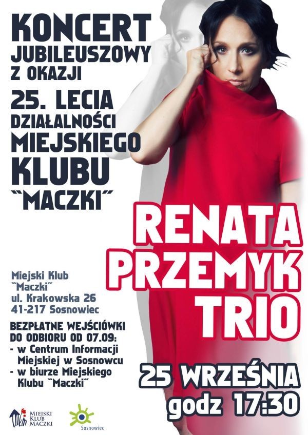 Renata Przemyk na jubileusz 25 lat Miejskiego Klubu „Maczki”