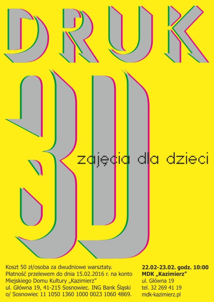 Druk 3D – warsztaty w MDK Kazimierz
