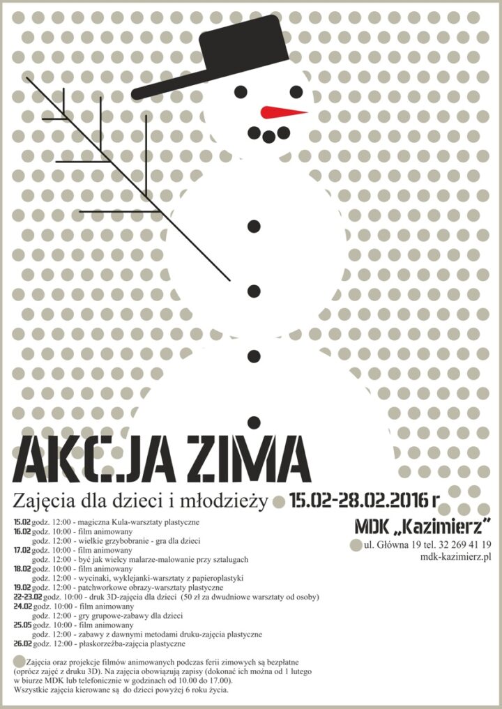 Akcja Zima 2016 w MDK Kazimierz