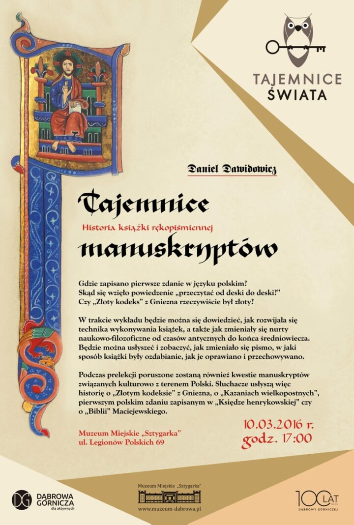 „Tajemnice manuskryptów” – historia książki rękopiśmiennej