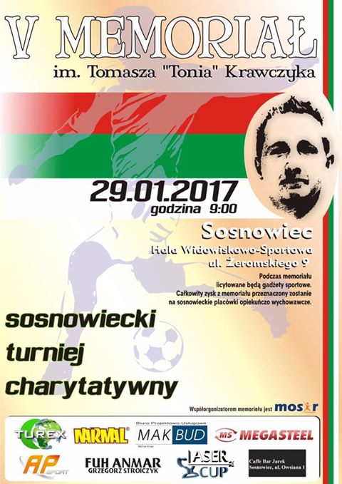 Sosnowiecki turniej charytatywny – V Memoriał Tomasza „Tonia” Krawczyka